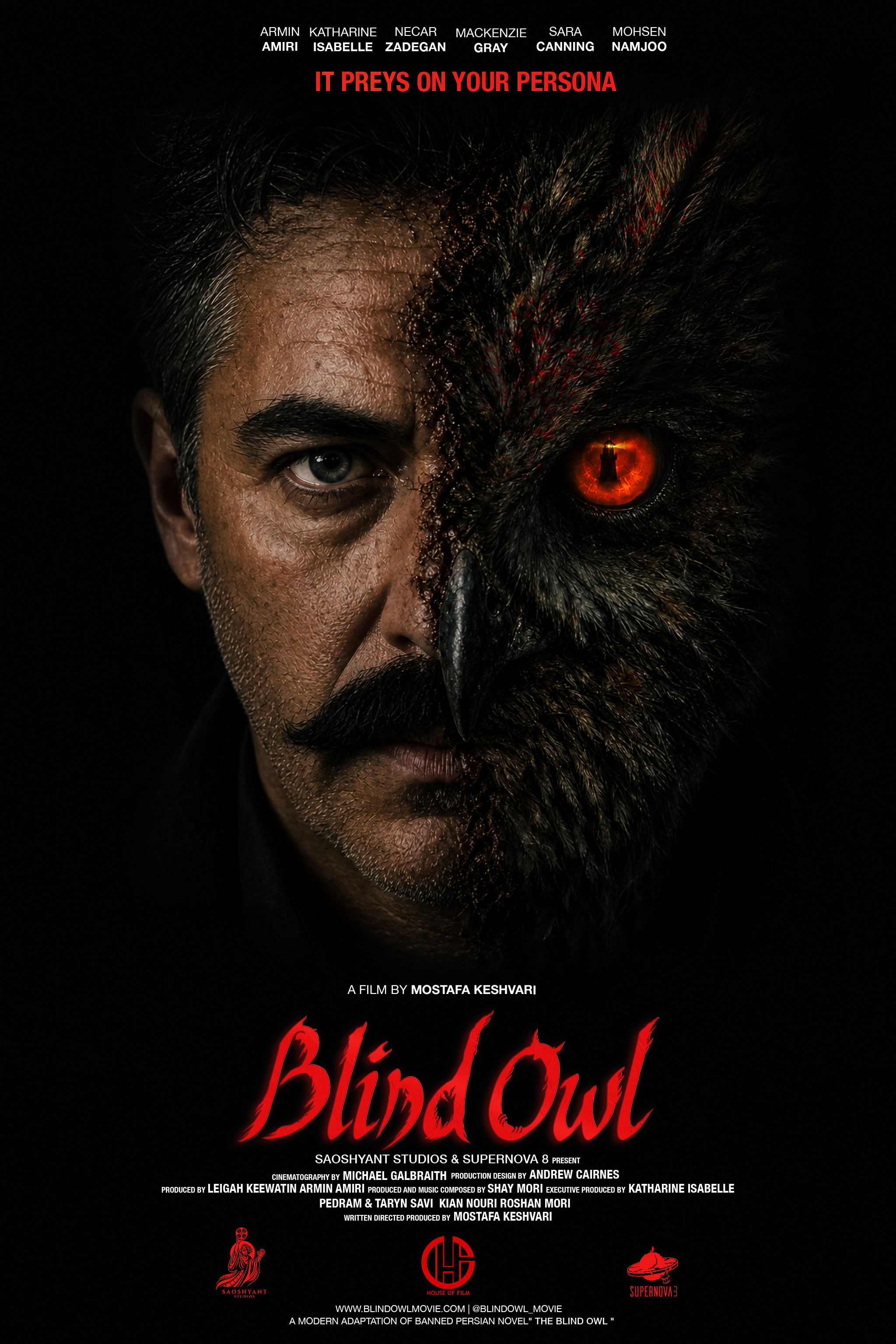 Official English Blind Owl poster
